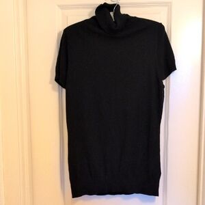 Cashmere Blend Cap Sleeve Y2K Turtle Neck Sweater By Banana Republic, XL